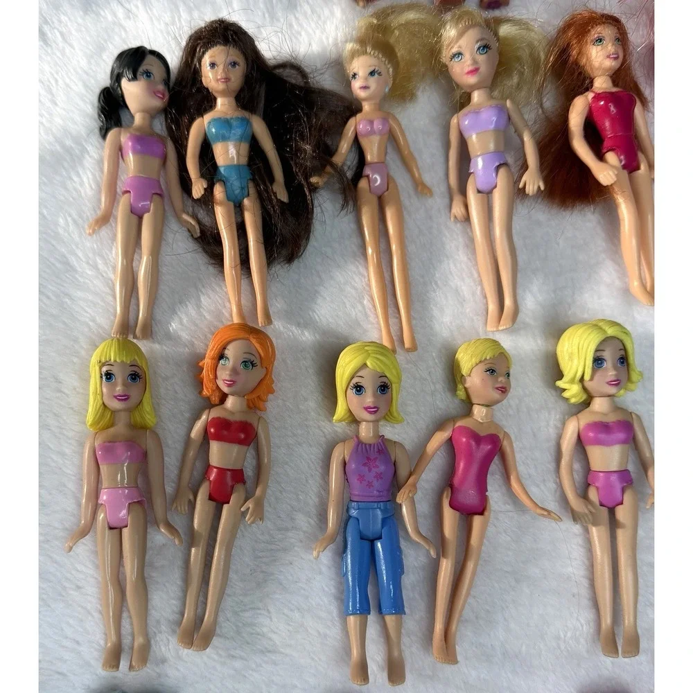 Polly Pocket Y2K 2000s Lot Dolls Rubber Clothing Accessories 125+ Pieces Vintage
